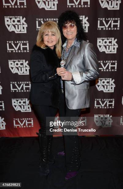 Pia Zadora and Paul Shortino arrive at Raiding the Rock Vault at the Las Vegas Hotel on March 4, 2014 in Las Vegas, Nevada.