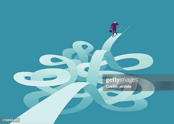 direction - multiple pathways background stock illustrations