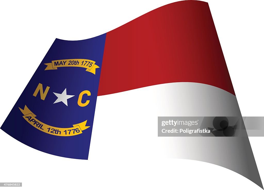 Waving Flag of North Carolina