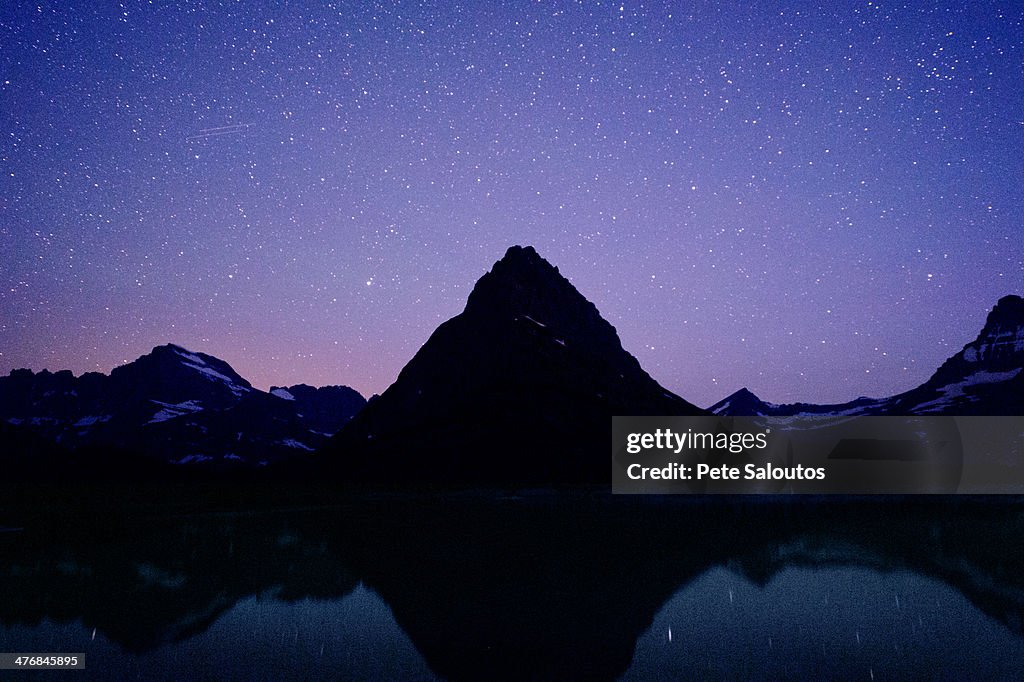 Swiftcurrent Lake and Mt Grinnell, Glacier National Park, Montana, USA