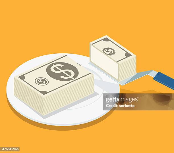 money slice - dividers stock illustrations
