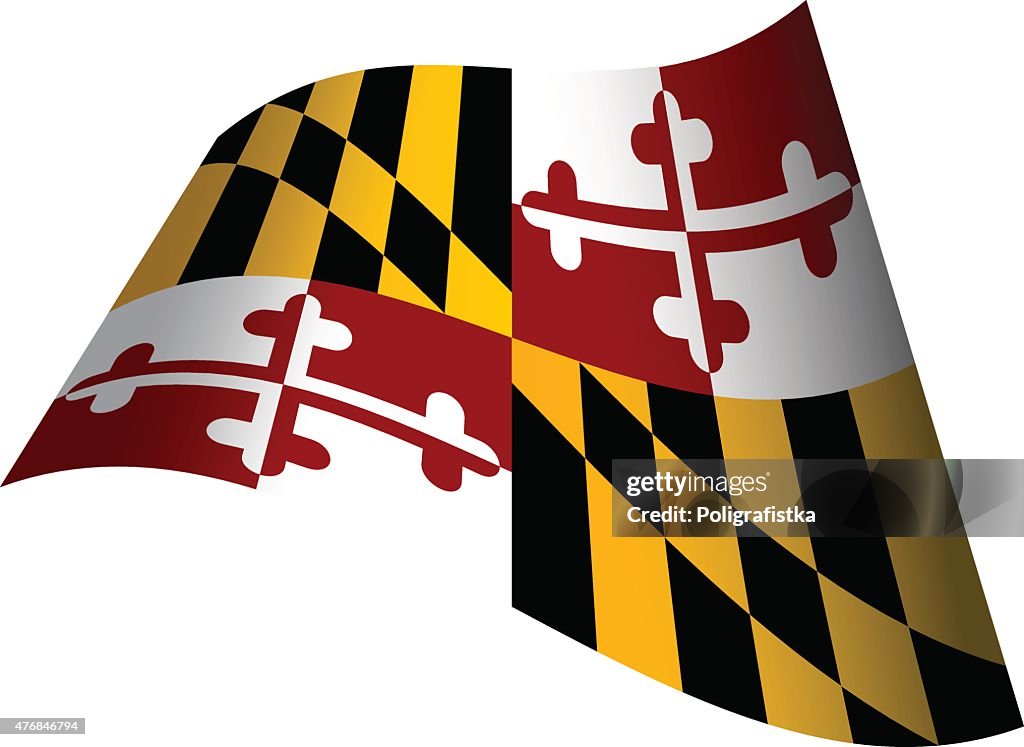 Waving Flag of Maryland