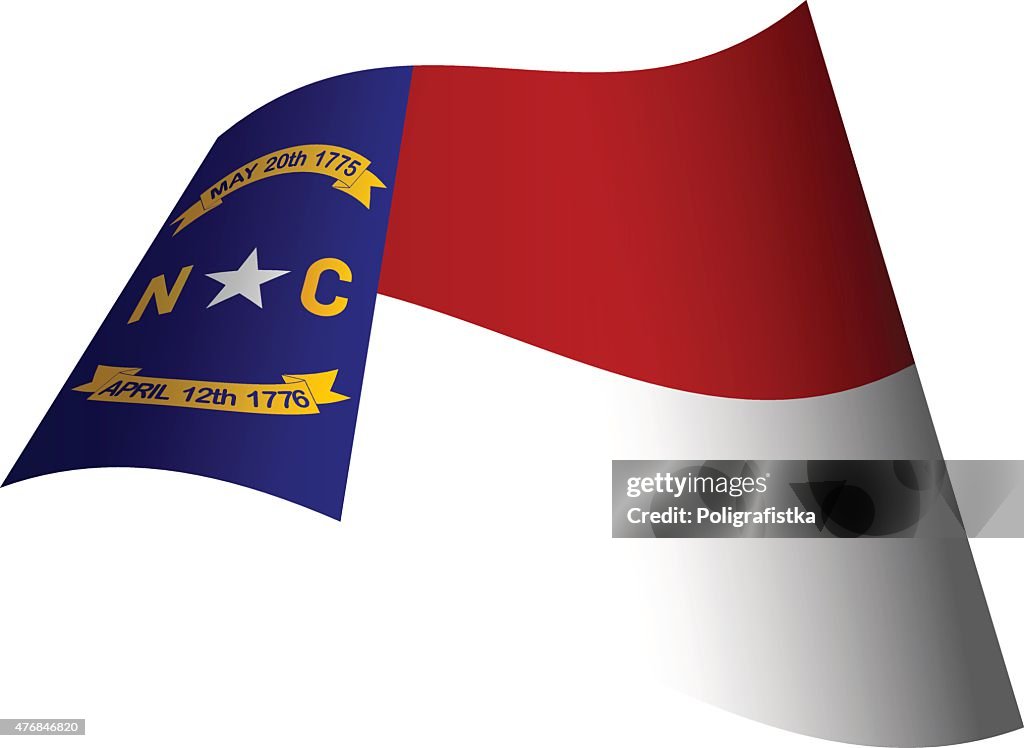 Waving Flag of North Carolina