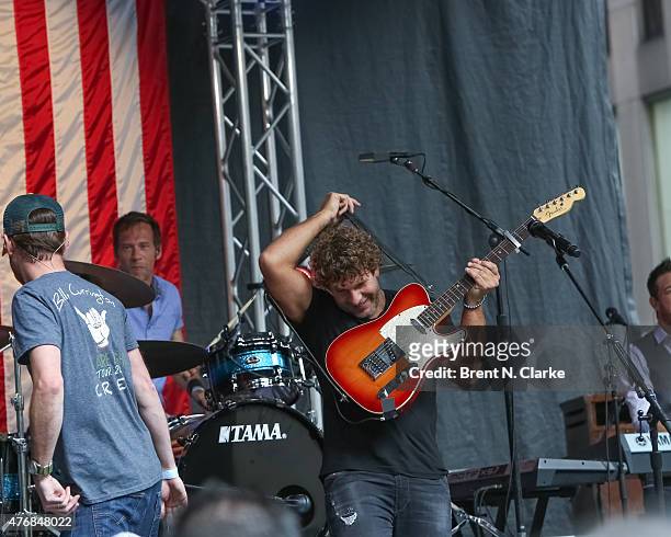 Recording artist Billy Currington appears live on stage during the "FOX & Friends" All American Concert Series outside of FOX Studios on June 12,...