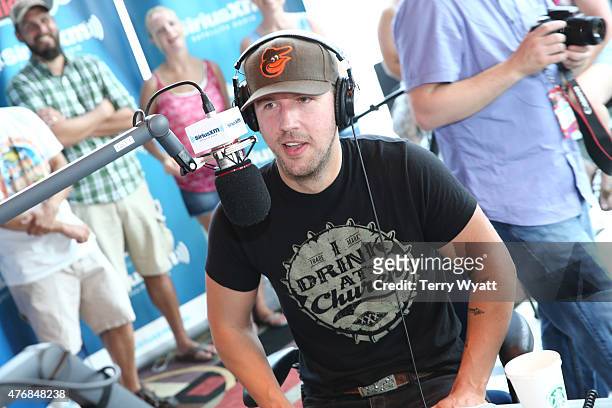 Osborne of Brothers Osborne visits the Morning Show with Storme Warren on SiriusXM's The Highway channel at SiriusXM Studios on June 12, 2015 in...