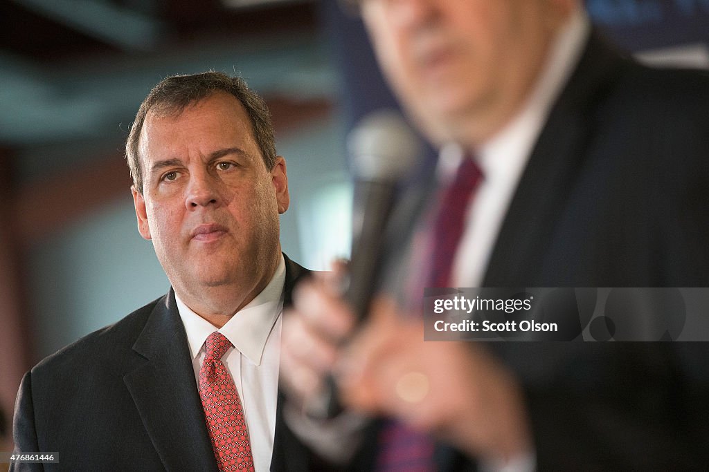 NJ Governor Chris Christie Speaks At A Startup Accelerator In Iowa