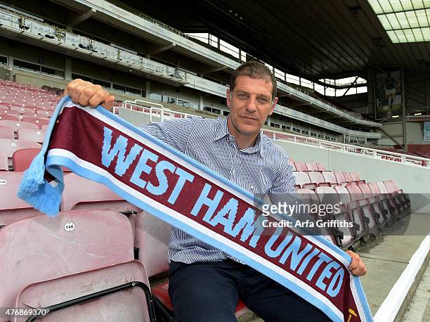 West Ham United Unveil New Manager Slaven Bilic at the Boleyn Ground on June 12, 2015 in London, United Kingdom.