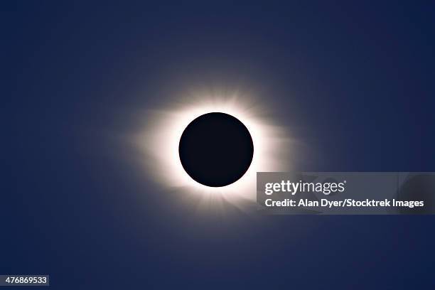 february 26, 1998 - total eclipse of sun taken from curacao, caribbean. - 1998 stock-fotos und bilder