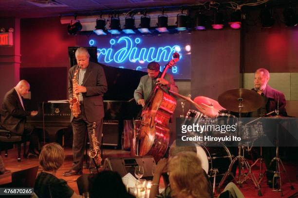 Sphere performing the music of Thelonious Monk at Iridium on Tuesday night, September 3, 2002.This image:From left, Kenny Barron, Gary Bartz, Buster...
