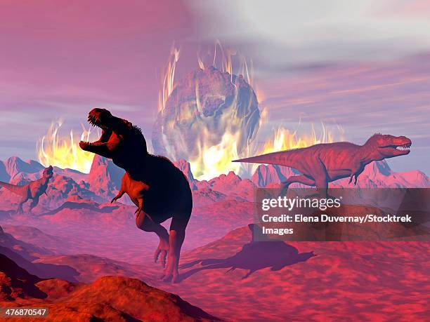 Exploding Dinosaur 77 Dinosaur Meteor Stock Photos, High-Res Pictures, and Images - Getty ...