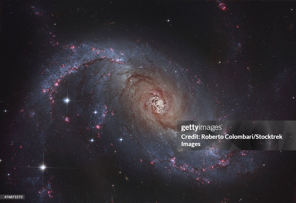 Barred spiral galaxy NGC 1672 in the constellation Dorado.