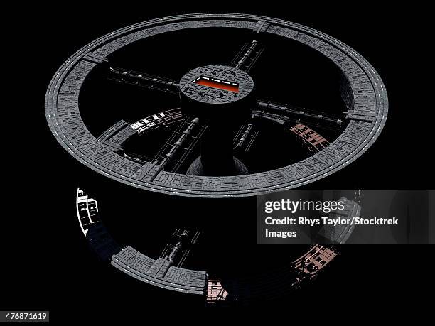 space station from 2001: a space odyssey. - space station stock illustrations