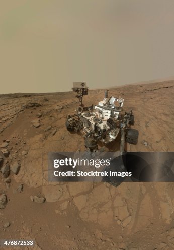 Mars Rover Portrait Selfportrait Of Curiosity Rover On The Surface Of Mars High-Res Stock ...