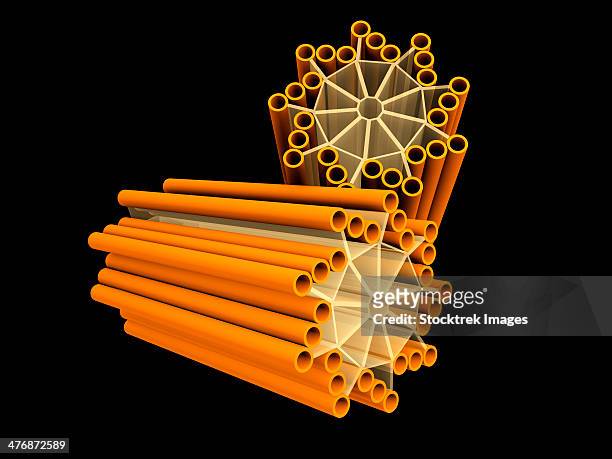 conceptual image of centriole. - microtubule stock illustrations