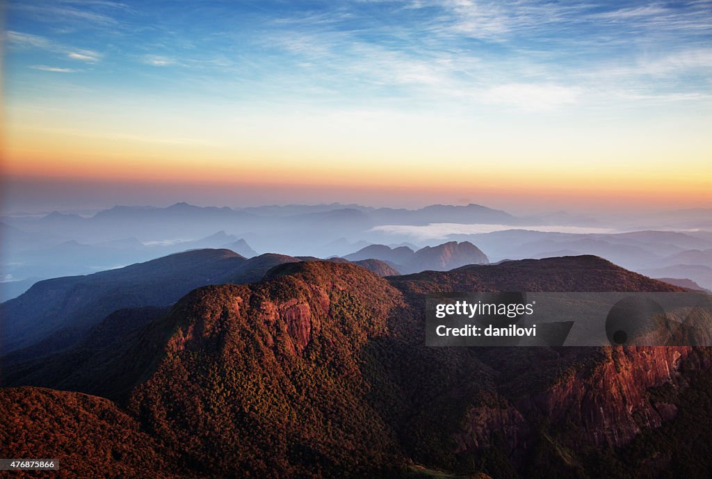 Sunrise over Adam's peak, Sri Lanka