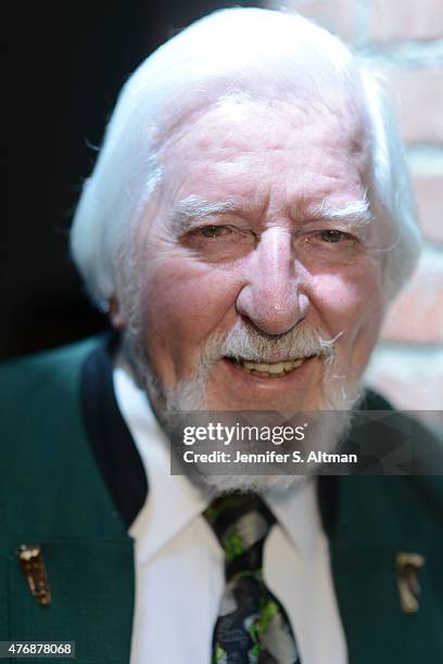 Puppeteer Caroll Spinney is photographed for Los Angeles Times on April 29, 2015 in New York City.