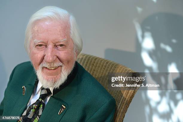 Puppeteer Caroll Spinney is photographed for Los Angeles Times on April 29, 2015 in New York City.