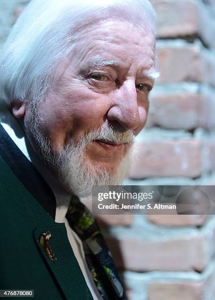 Puppeteer Caroll Spinney is photographed for Los Angeles Times on April 29, 2015 in New York City.