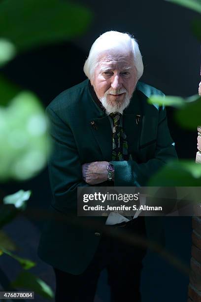 Puppeteer Caroll Spinney is photographed for Los Angeles Times on April 29, 2015 in New York City.