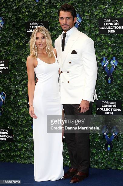 David Gandy and Mollie King attends One For The Boys Fashion Ball at The Roundhouse on June 12, 2015 in London, England.