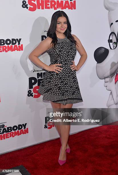 Actress Ariel Winter attends the premiere of Twentieth Century Fox and DreamWorks Animation's "Mr. Peabody & Sherman" at Regency Village Theatre on...