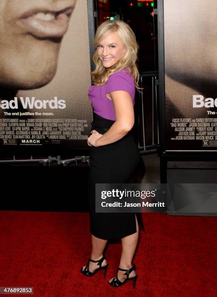Actress Rachael Harris arrives at the premiere of Focus Features' "Bad Words" at ArcLight Cinemas Cinerama Dome on March 5, 2014 in Hollywood,...