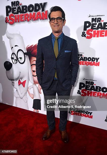 Actor Ty Burrell attends the premiere of Twentieth Century Fox and DreamWorks Animation's "Mr. Peabody & Sherman" at Regency Village Theatre on March...