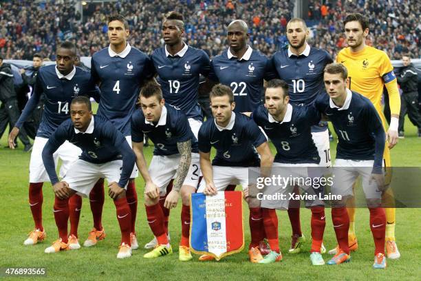 French players Patrice Evra, Mathieu Debuchy, Yohan Cabaye, Mathieu Valbuena and Antoine Griezmann; Blaise Matuidi, Raphael Varane, Paul Pogba,...