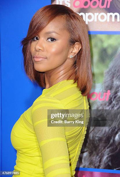 Actress/singer LeToya Luckett attends the Pan African Film & Arts Festival premiere of 'About Last Night' on February 11, 2014 at ArcLight Cinemas...