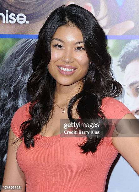 Actress Catherine Shu attends the Pan African Film & Arts Festival premiere of 'About Last Night' on February 11, 2014 at ArcLight Cinemas Cinerama...