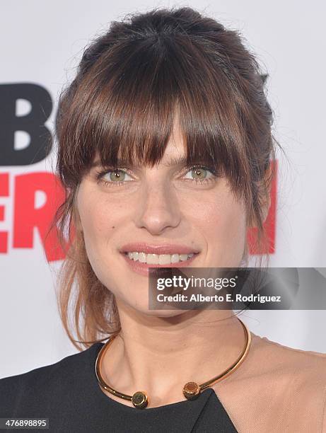 Actress Lake Bell attends the premiere of Twentieth Century Fox and DreamWorks Animation's "Mr. Peabody & Sherman" at Regency Village Theatre on...