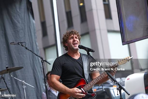 Recording artist Billy Currington performs live on stage during the "FOX & Friends" All American Concert Series outside of FOX Studios on June 12,...