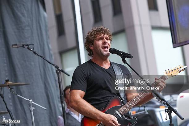 Recording artist Billy Currington performs live on stage during the "FOX & Friends" All American Concert Series outside of FOX Studios on June 12,...