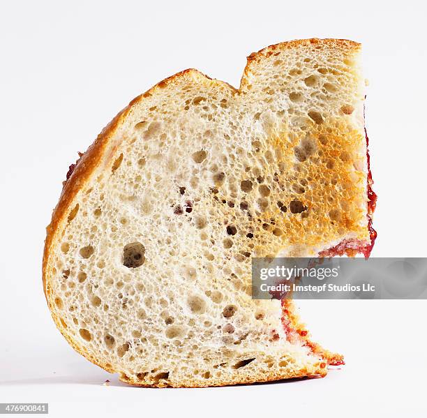 peanut butter and jelly - bite mark stock pictures, royalty-free photos & images