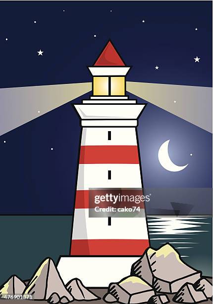 lighthouse - lighthouse beacon stock illustrations
