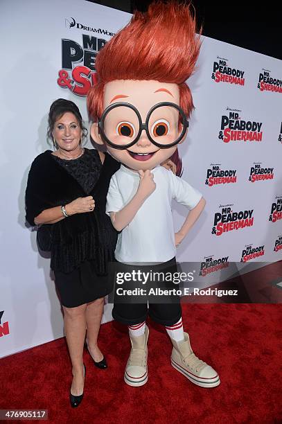 Executive producer Tiffany Ward attends the premiere of Twentieth Century Fox and DreamWorks Animation's "Mr. Peabody & Sherman" at Regency Village...