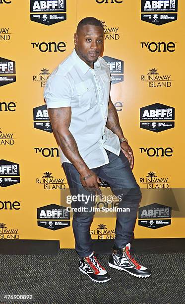 Actor Thomas Jones attends the "Runaway Island" premiere during the 2015 American Black Film Festival at AMC Empire on June 12, 2015 in New York City.