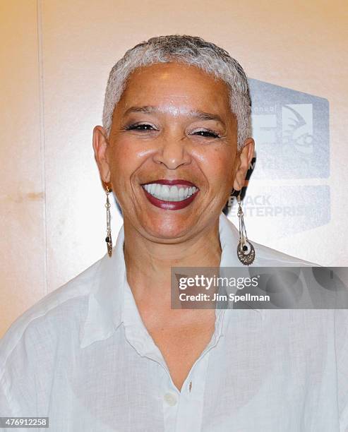 Director Dianne Houston attends the "Runaway Island" premiere during the 2015 American Black Film Festival at AMC Empire on June 12, 2015 in New York...