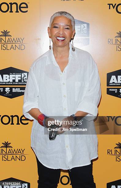 Director Dianne Houston attends the "Runaway Island" premiere during the 2015 American Black Film Festival at AMC Empire on June 12, 2015 in New York...