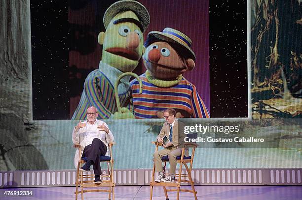 Frank Oz and James Arnold Taylor participate in Star Wars Weekend at Walt Disney World on June 12, 2015 in Orlando, Florida.