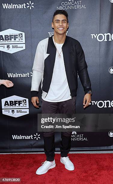 Quincy Brown attends the "Dope" opening night premiere during the 2015 American Black Film Festival at SVA Theater on June 11, 2015 in New York City.