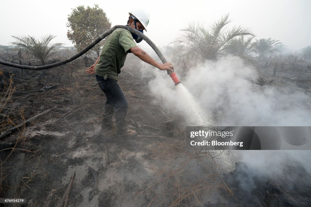 APRIL Indonesia Firefighting Efforts As Haze Amid Drought Stokes Fears of Repeat Choking