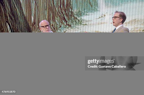 Frank Oz and James Arnold Taylor participate in Star Wars Weekend at Walt Disney World on June 12, 2015 in Orlando, Florida.