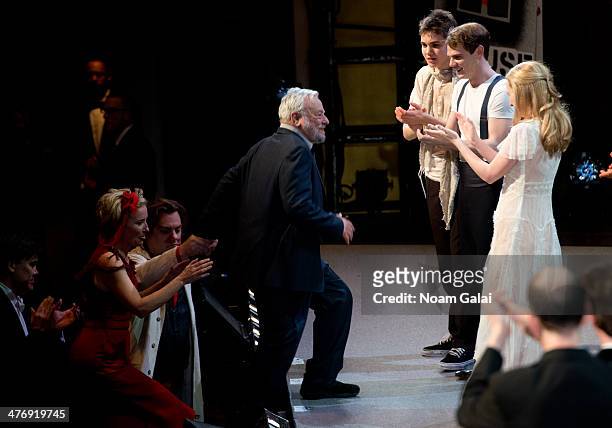 Stephen Sondheim attends the 2014 The New York Philharmonic Spring Gala featuring "Sweeney Todd: The Demon Barber of Fleet Street" at Josie Robertson...