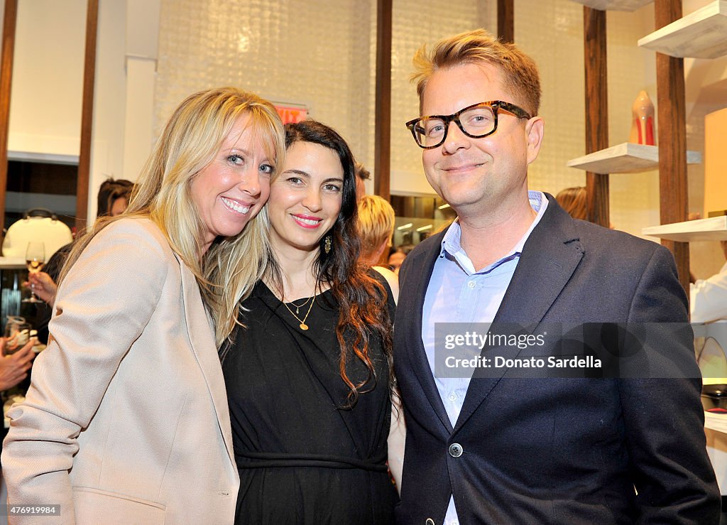 James Rosenfield Eve Gerber, actress Shiva Rose and interior decorator Nathan Turner ...