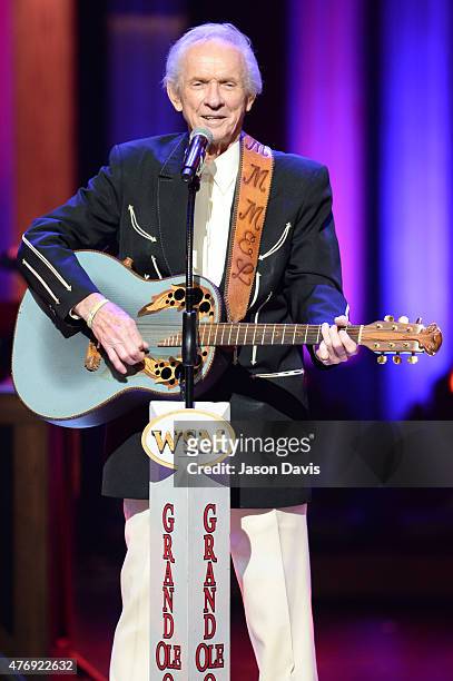 Recording artist Mel Tillis performs at The Grand Ole Opry on June 12, 2015 in Nashville, Tennessee.