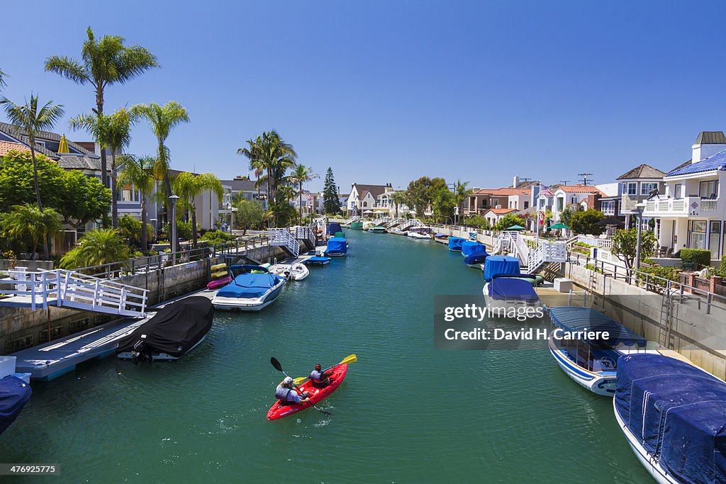Canals around Naples in Long Beach, California