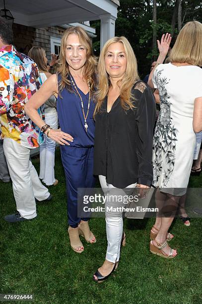 Lauren Witkoff and Susan de Franca attend as Hamptons Magazine celebrates cover stars Sean Avery and Hilary Rhoda at Barn & Vine on June 12, 2015 in...