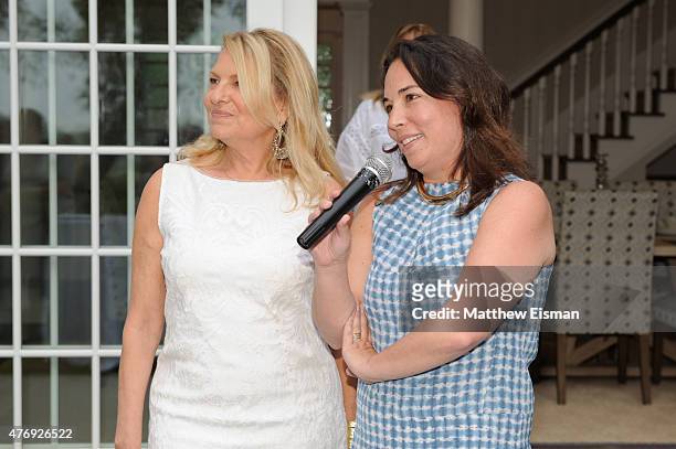 Debra Halpert and Samantha Yanks attend as Hamptons Magazine celebrates cover stars Sean Avery and Hilary Rhoda at Barn & Vine on June 12, 2015 in...