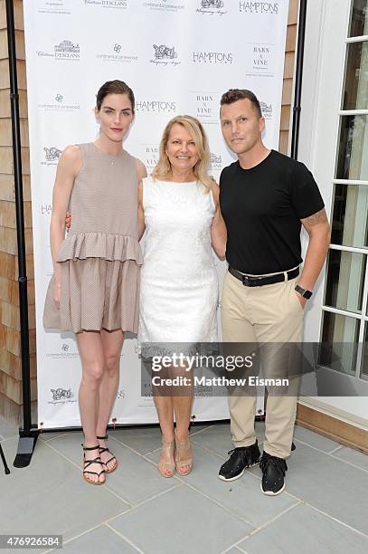 Hilary Rhoda, Debra Halpert, and Sean Avery attend as Hamptons Magazine celebrates cover stars Sean Avery and Hilary Rhoda at Barn & Vine on June 12,...